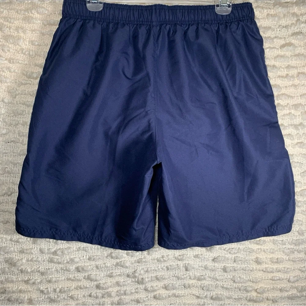 NIKE MENS LARGE SHORTS BLUE BASKETBALL MESH‎ LINED BRIEFS ATHLETIC TRAINING